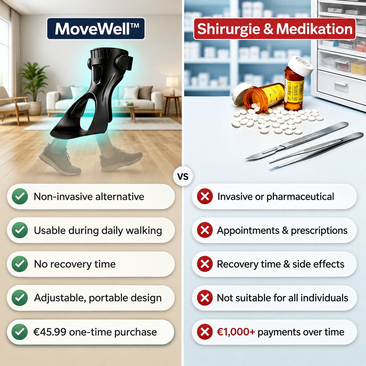 MoveWell Drop Foot Brace